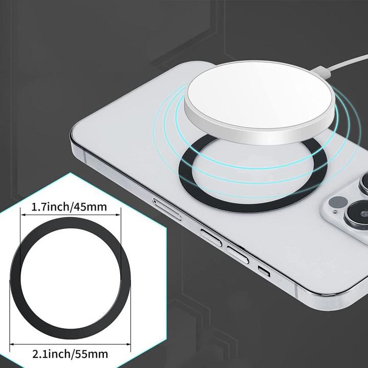 Produktbild Tech-Protect MagMat MagSafe magnetic ring universal - black / silver (2 pcs.)
