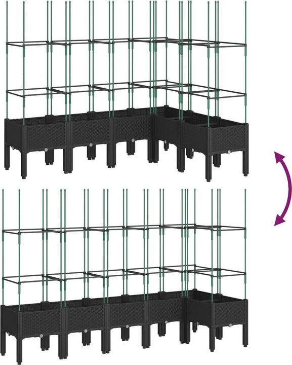 Actual product image VidaXL Planter with trellis PP