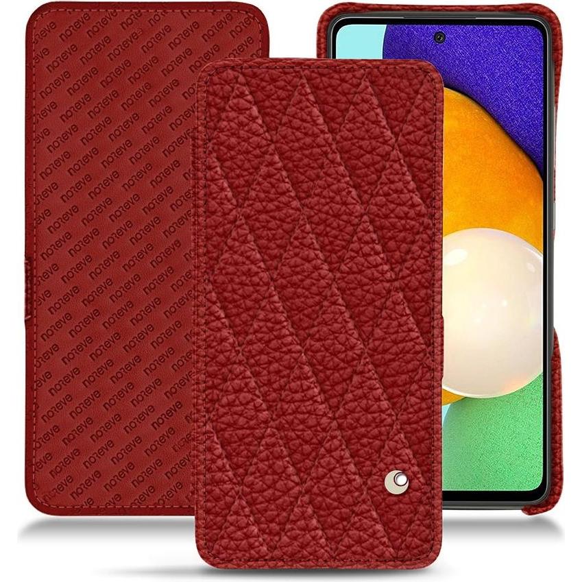 Thumbnail - Noreve Lederschutzhülle horizontal (Samsung Galaxy A52), Smartphone Hülle, Rot