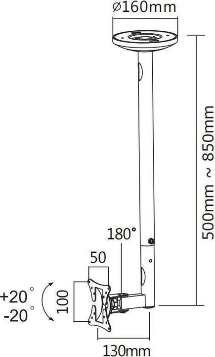 Produktbild Neomounts FPMA-C050Black (Decke, 30")