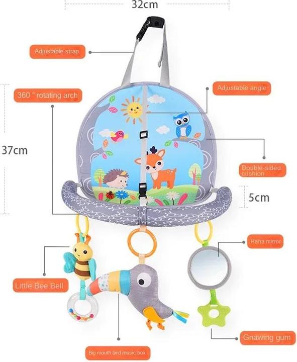 Image du produit Activity Board Siège auto bébé Jouet pour centre d'activités Early Kick Play Jouet remorque bébé poussette