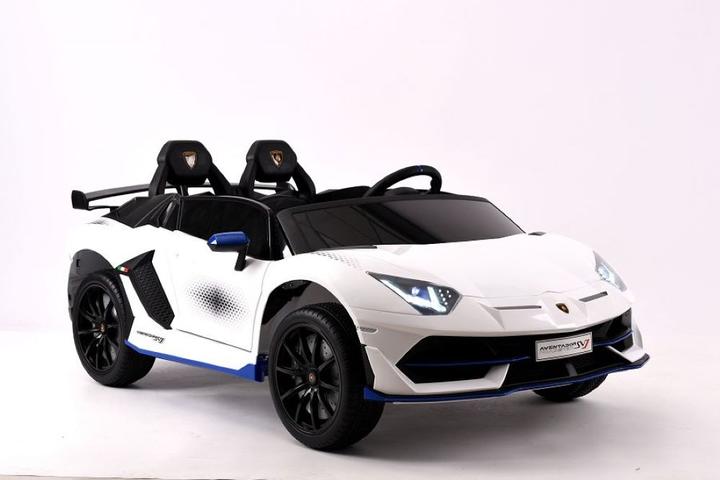 Immagine prodotto Es-toys Auto elettrica per bambini "Lamborghini Aventador SVJ Xago 2 posti" - licenza -MP3, sedile in pelle (12 V)