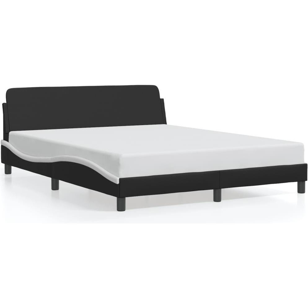 VidaXL, Bett, Bettgestell mit Kopfteil Kunstleder (160 x 200 cm)