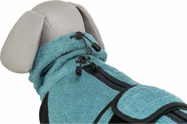 Immagine prodotto Trixie Badjas / Huisoverall Badstof Petrol - 46 Cm (M, Accappatoio per cani, Salopette per cani)