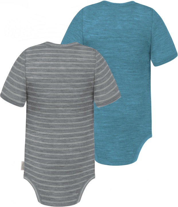 Produktbild Normani 2er Set Baby Merino Body Kurzarm „Tauranga" - 9293 (80)