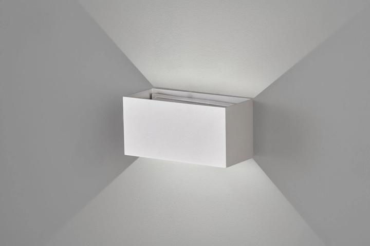 Actual product image Fischer & Honsel Honsel Wallo LED wall light 4-fold 11.2W warm white silver IP44 30518 (IP44)