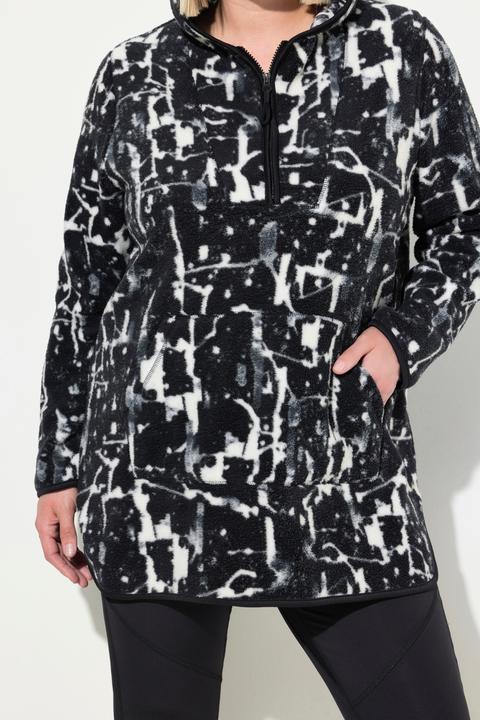 Actual product image Ulla Popken Abstract Print Fleece Hoodie (42, 44)