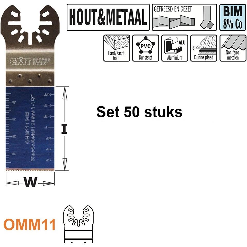 CMT, Lama, OMM11-x50 Multitool Sägeblatt für Holz und Metall 28 mm 50 Stück