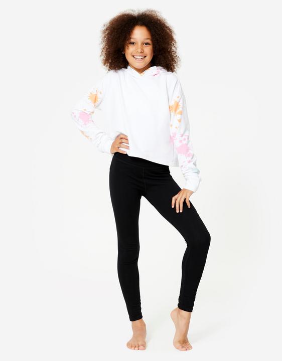 Produktbild Starever Tanz-Sweatshirt Mädchen Modern Jazz Dance Crop Top mit Kapuze - weiss (122)