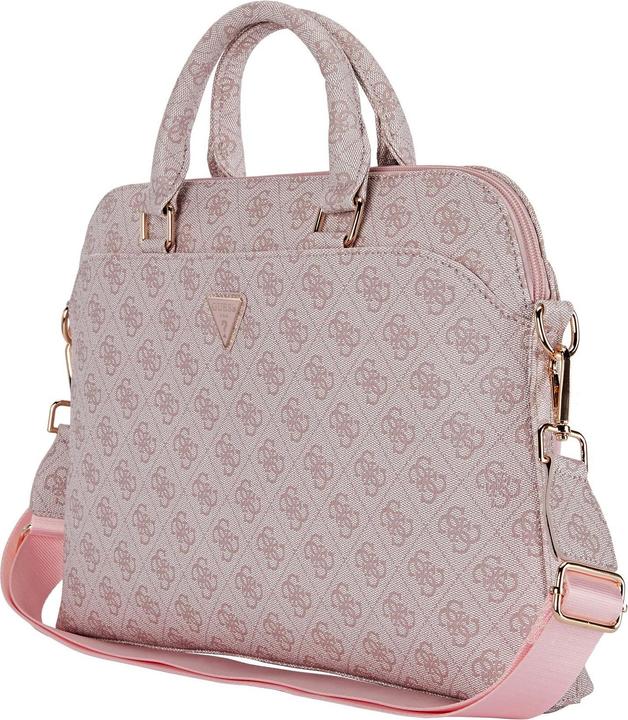 Actual product image Guess Bag 4G Zipper Pocket Triangle Logo 15" pink (15")