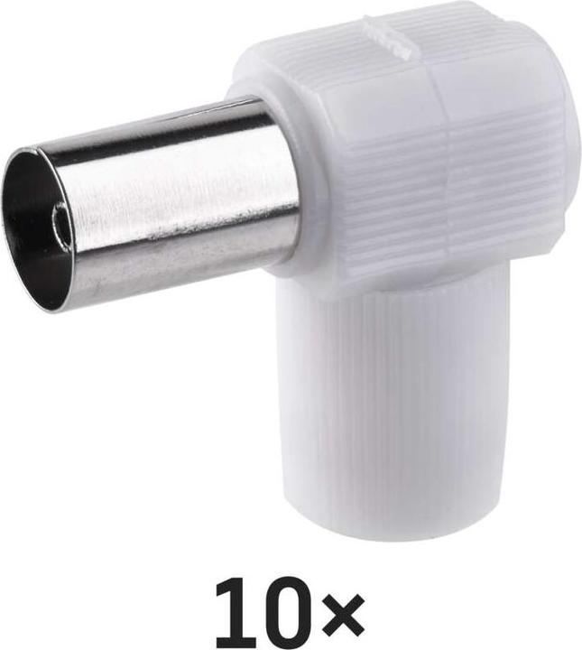 Actual product image Emos IEC socket, angled screw type, 10 pcs. (Antenna cable)