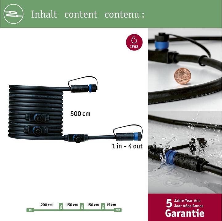 Actual product image Paulmann Accessories Plug & Shine Cable 1in-4out