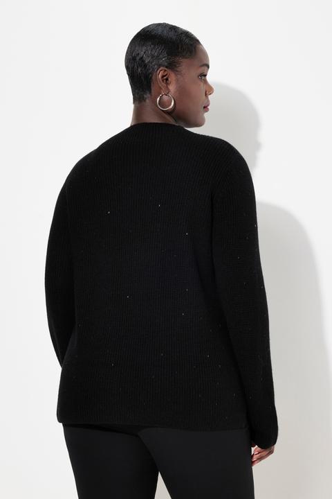 Produktbild Ulla Popken Pullover, Wollmix, Ziersteine, Stehkragen, Langarm (58)