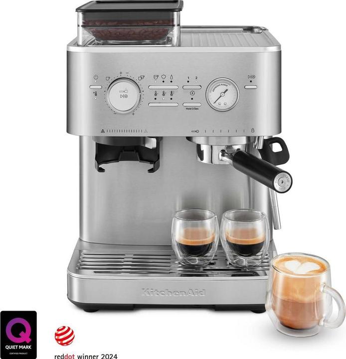 Actual product image KitchenAid 5KES6551ESX Portafilter machine with grinder (EU plug)