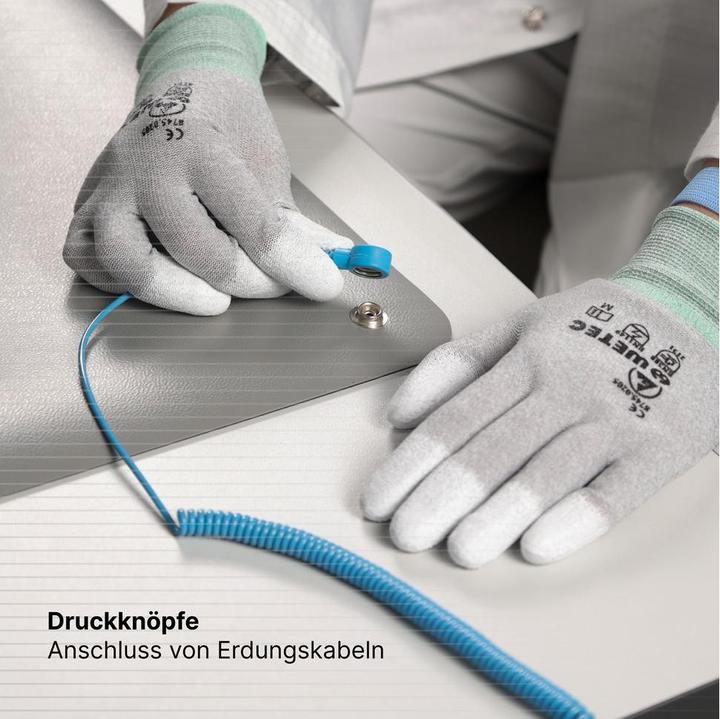 Produktbild Wetec Tischbelag, ESD, 610 x 1.220 mm, platingrau, gerundete Ecken, 2 x 10 mm DK (Statikschutz)