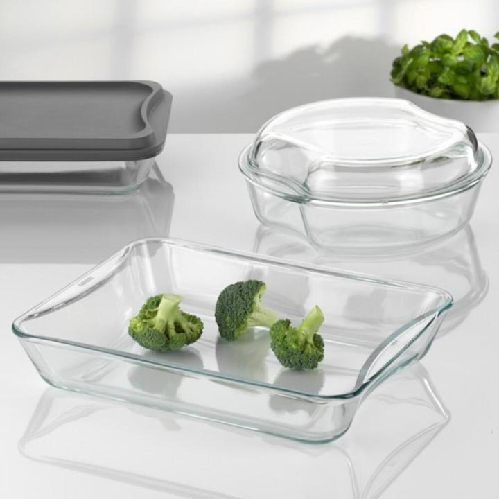 Produktbild Auflaufform eckig mit Kunststoffdeckel exclusive