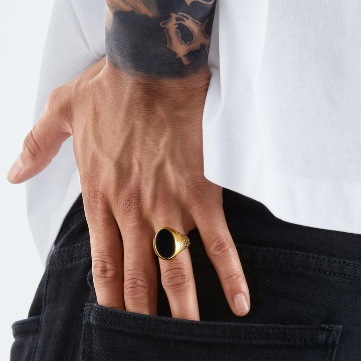 Produktbild Thomas Sabo Ring Schwarz-Gold (58, 925 Silber)