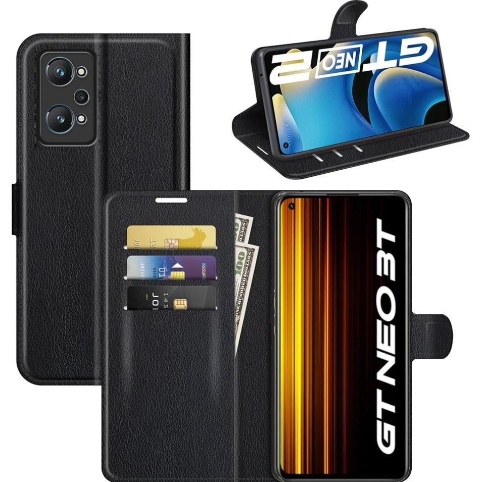 Screenguard Realme GT Neo 3T Leather Guard Lederhülle (Realme GT Neo 3T), Smartphone Hülle, Schwarz