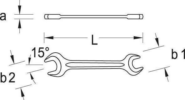 Actual product image Gedore 895 24X27 Double open-end spanner 24x27 mm (27 mm)