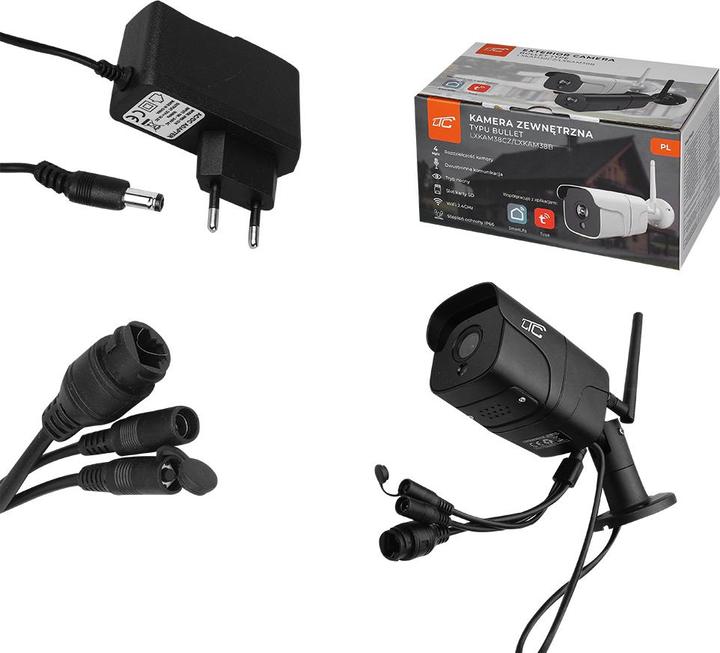 Produktbild Lasmex Aussen-IP-Kamera BULLET weiss IP66 PTZ WiFi&LAN 4Mpix 85*LED 4*IR 3,6mm Objektiv (IR Cut Filter)