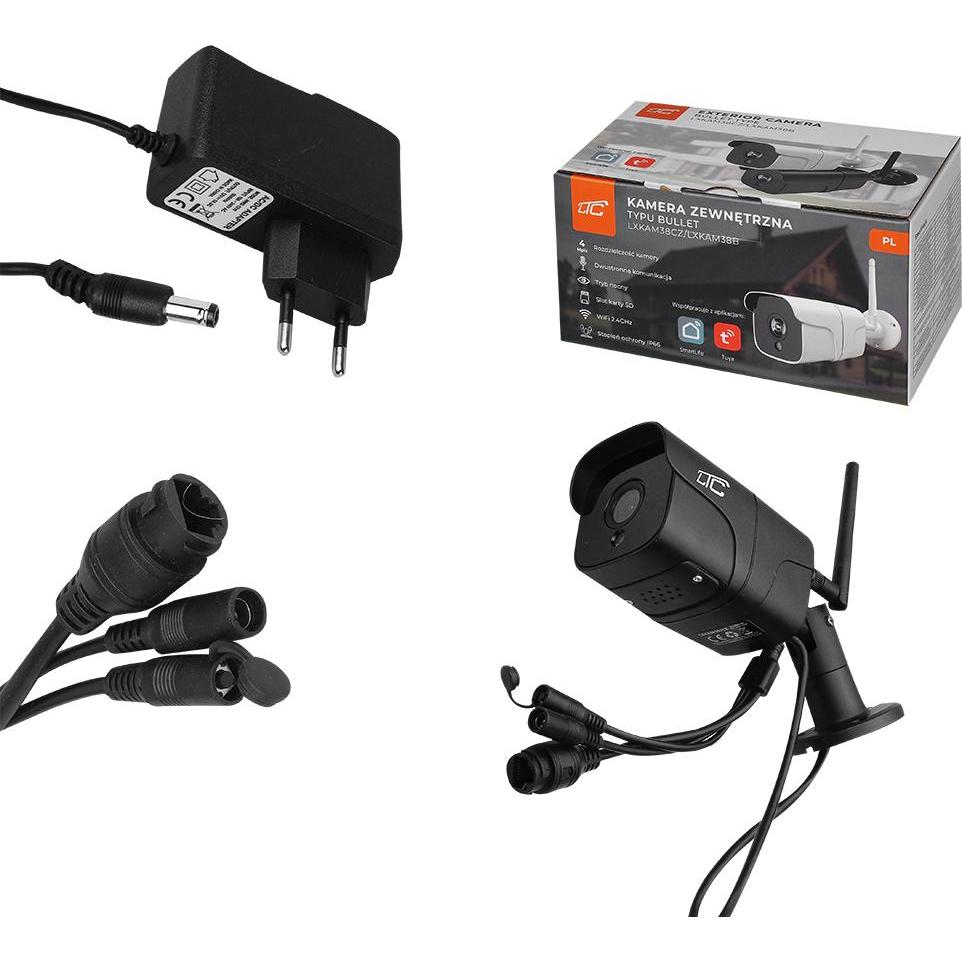 Thumbnail - Lasmex Aussen-IP-Kamera BULLET weiss IP66 PTZ WiFi&LAN 4Mpix 85*LED 4*IR 3,6mm Objektiv (IR Cut Filter), Netzwerkkamera,...