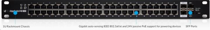 Image du produit Ubiquiti Interrupteur de bord ES-48-500W (48 ports)