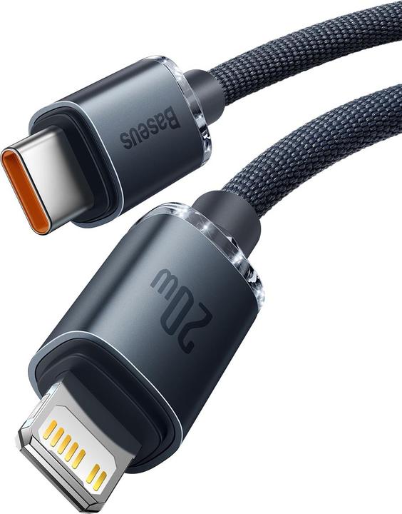 Image du produit Baseus Crystal Shine Series Fast Charging Data Cable Type-C to iP 20W 2m Black (2 m, USB 2.0, 20 W)