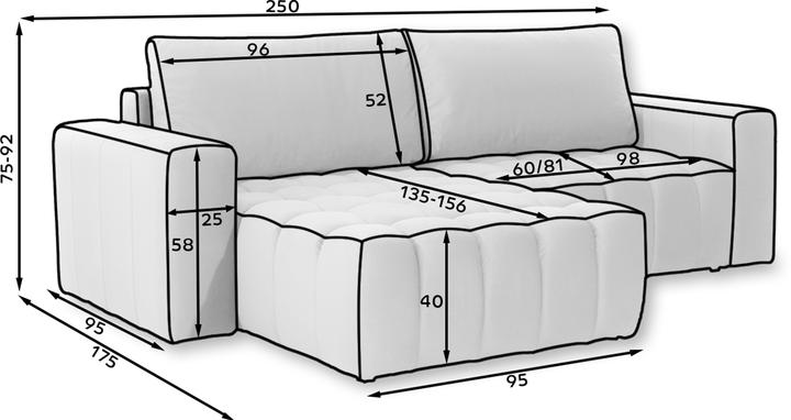 Immagine prodotto ELTAP Bonet (3 posti, Divano letto, Divano ad angolo)