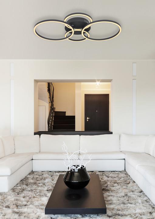 Produktbild Globo Deckenleuchte Kendy schwarz matt 1xLED (1390 lm)