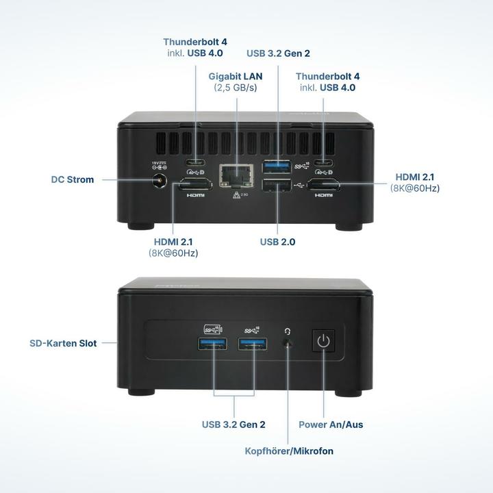 Actual product image Concept International FUTURE NUC PRO 13. GEN (Intel Core i9-13900K)