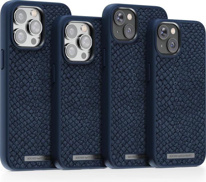 Immagine prodotto Njord Custodia rigida Salm.Leather Magsafe blu (Apple iPhone 14 Pro Max)