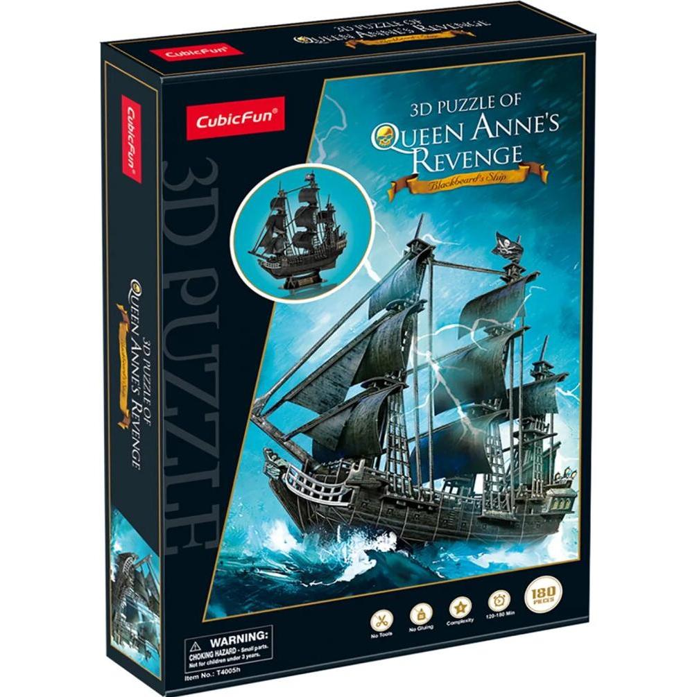 Cubicfun Puzzle 3D Pirat und Schiff Queen Anne (155 Teile)