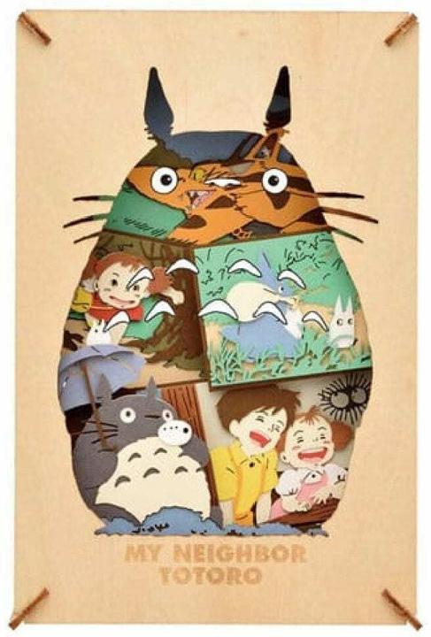 Image du produit Ensky Ghibli - Mon Voisin Totoro - Théâtre de papier style bois Silhouette de Totoro