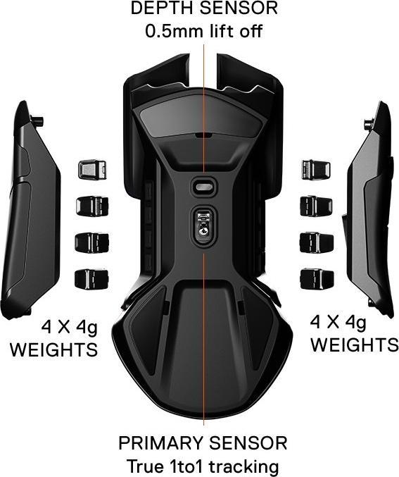 Immagine prodotto SteelSeries Rival 600 RGB 12000 CPI TrueMove3+ Doppio Mouse Ottico da Gioco 62446 (Cablato)