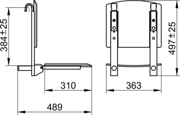 Produktbild Keuco Klappsitz PLAN CARE (110 kg)