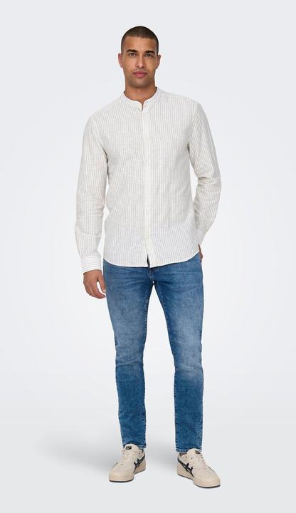 Produktbild Only & Sons Onscaiden Life Ls Mao Stripe Linen Noos (M)