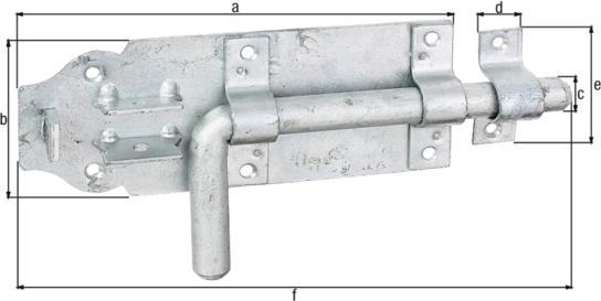 Actual product image GAH Bolt bolt Length 180 mm Width 70 mm Hot-dip galvanised steel Extension 49 mm