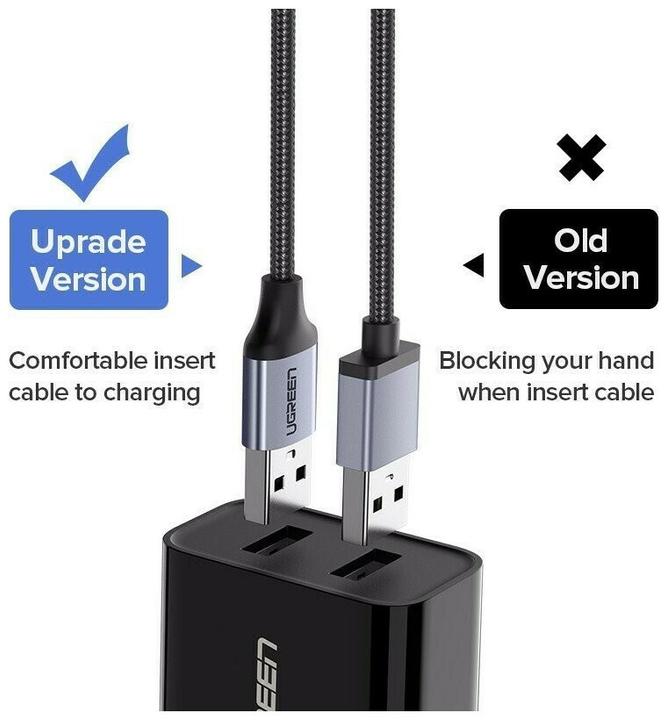 Produktbild Ugreen USB Typ A – Micro USB B (2 m, USB 2.0, 12 W)