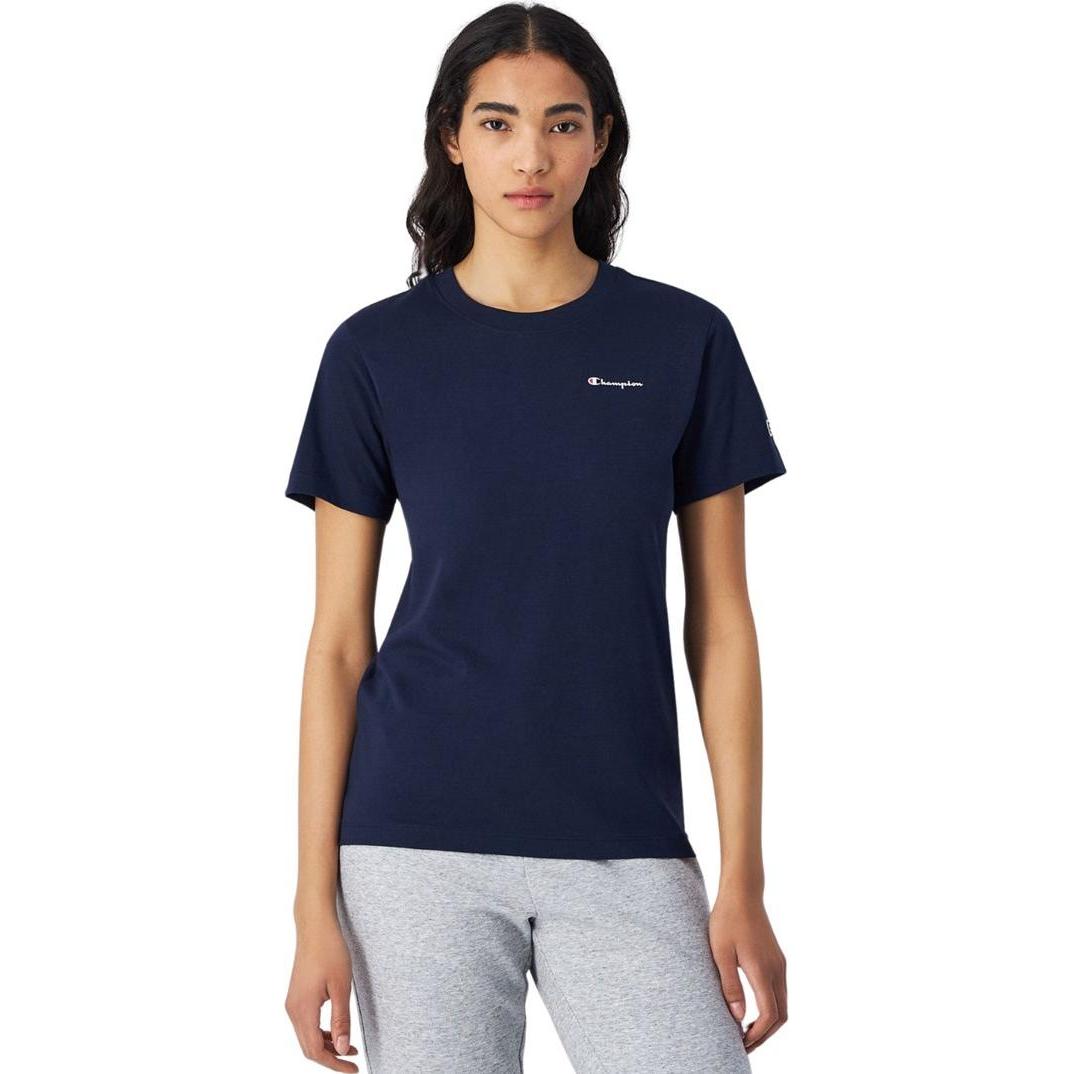 Champion, Damen, Sportshirt, Koszulka damska SS Tee granatowa 117535 BS501 XL (XL), Blau, XL