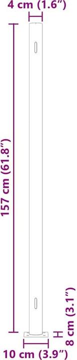 Produktbild vidaXL Seitenmarkise (6 m)