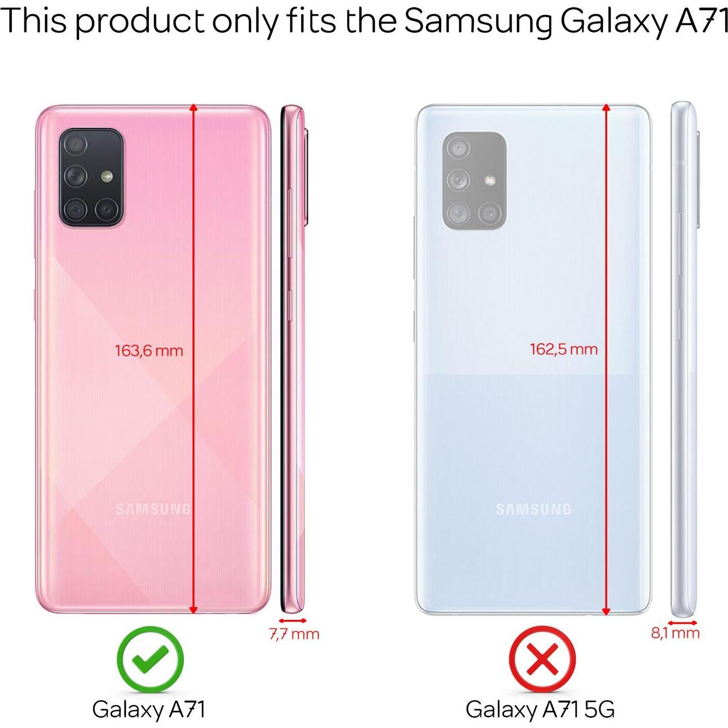 Thumbnail - Nalia Glitzer Hülle (Samsung Galaxy A71), Smartphone Hülle, Schwarz