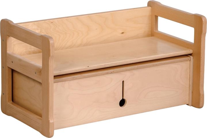 Produktbild Wood & luck Multifunktionale Bank mit Doppelbox (Kinderbank)