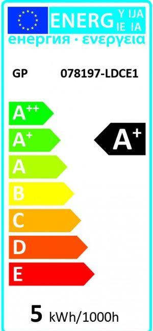 Energy Label GP Lighting GP - LED Lamp Filament Mini Globe, E27, DIM, 5W (40W), 470lm (E27, 470 lm)