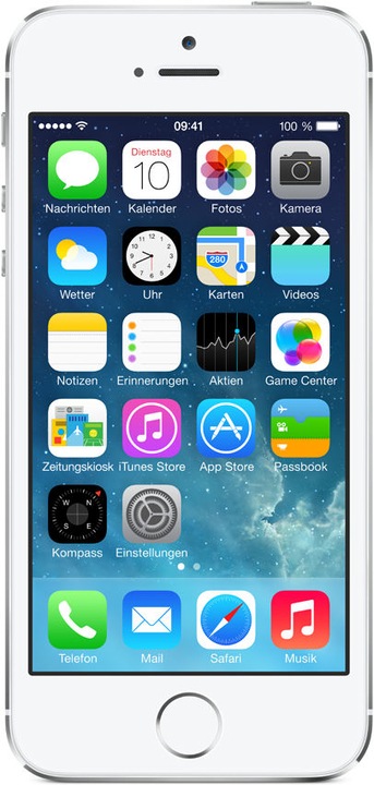 Actual product image Apple iPhone 5S (32 GB, Silver, 4", Single SIM, 8 Mpx, 4G)