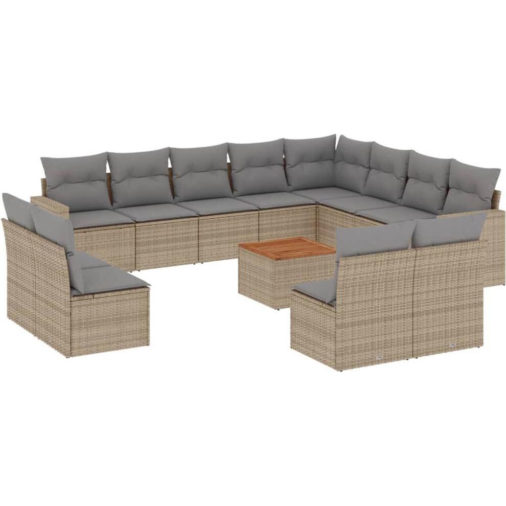 VidaXL, Gartenlounge, 10-tlg. Garten-Lounge-Set mit Kissen