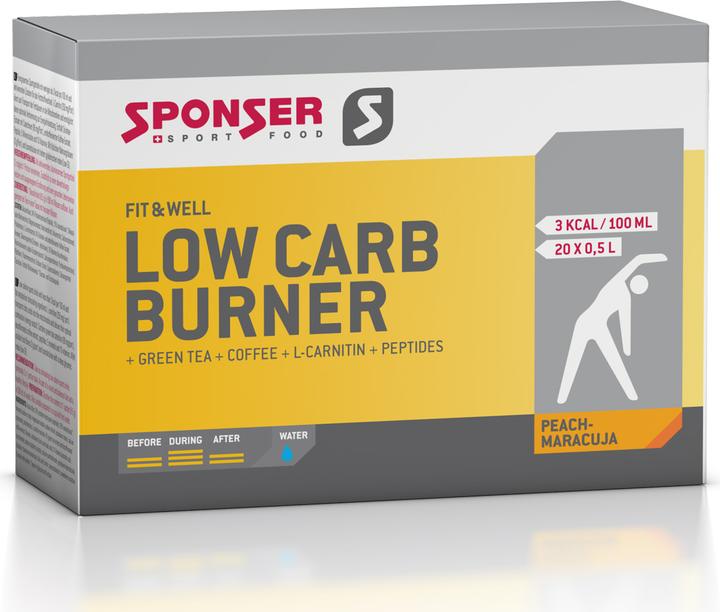 Produktbild Sponser Low Carb Burner (Pfirsich, 20 Stk., 170 g)
