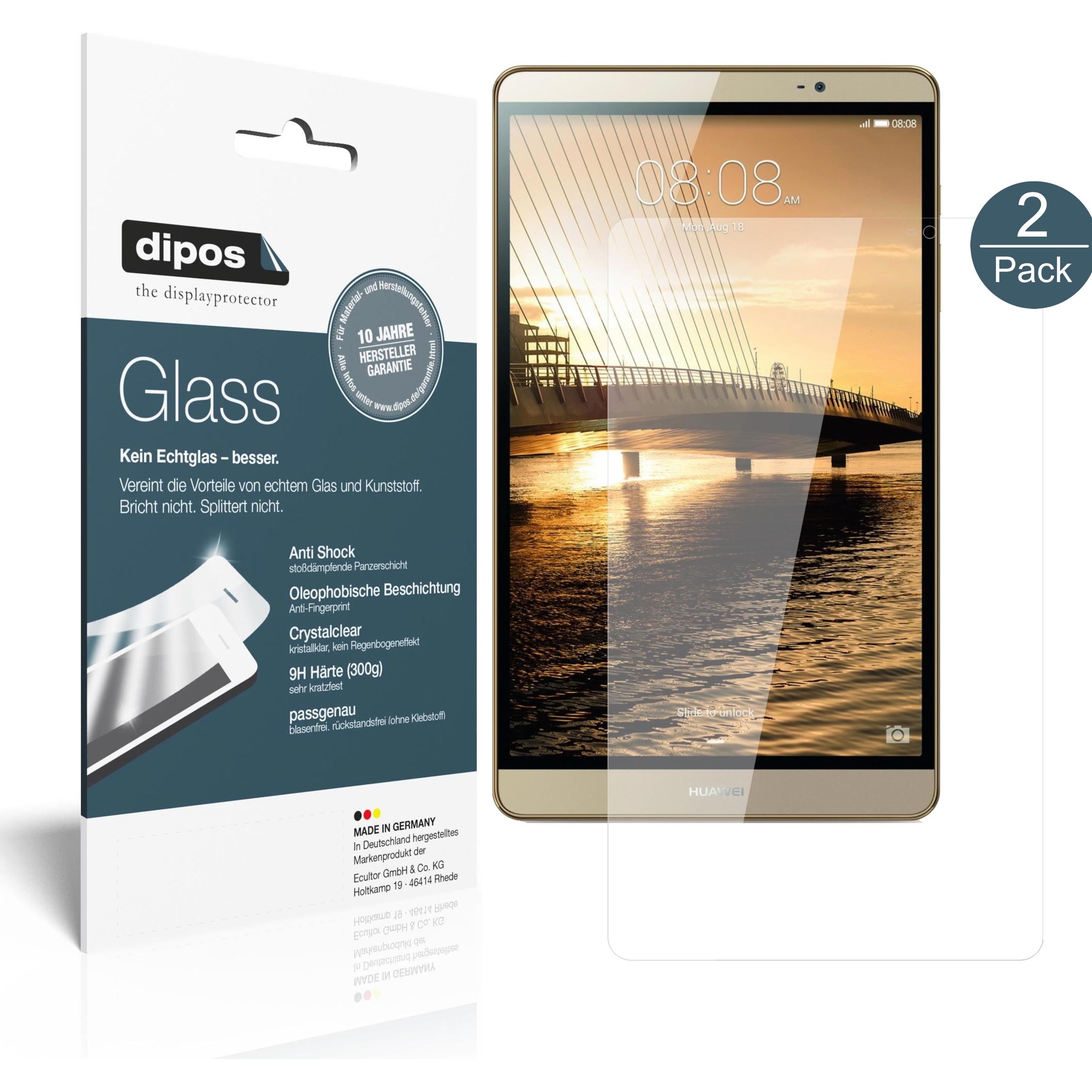 Dipos Displayschutz Anti-Shock (2 Stück, Huawei MediaPad M2 8.0), Tablet Schutzfolie