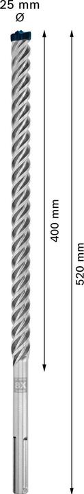 Image du produit Bosch Professional Zubehör Foret marteau Expert SDS max-8X, 25 x 400 x 520 mm (25 millimètres)