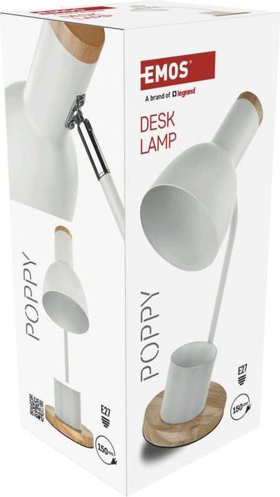 Immagine prodotto Emos Schreibtischlampe POPPY, weiss (E27)