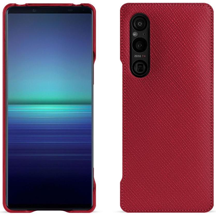 Thumbnail - Noreve Lederschutzhülle (Sony Xperia 1 V), Smartphone Hülle, Rot